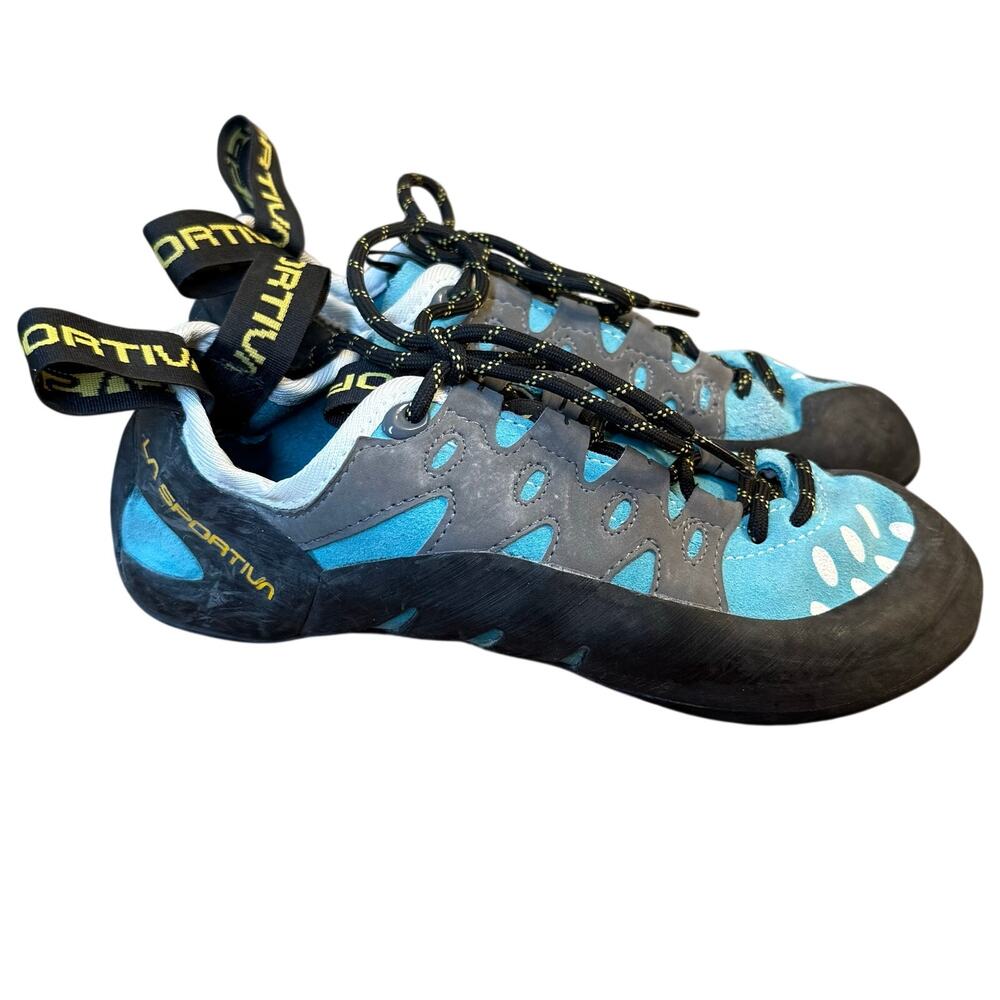 La Sportiva Tarantulace Rock Climbing Shoe Lace Up REI Teal Black Unisex EU 36.5